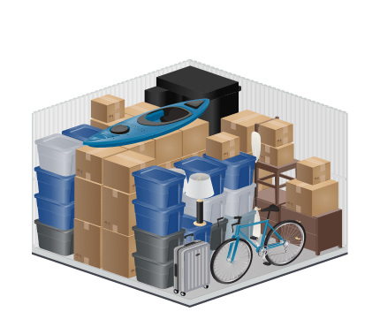 medium storage units size guide image for Storelocal Storage, 1444 Willow Avenue, Hercules, CA, 94547